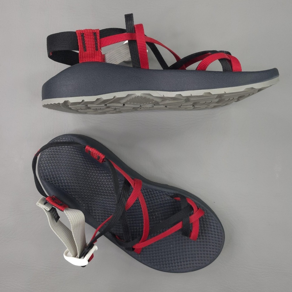 Chaco Shoes Mens 8 Navy Red Z/2 Sport Sandals Hiking Custom Buckle Strap USA